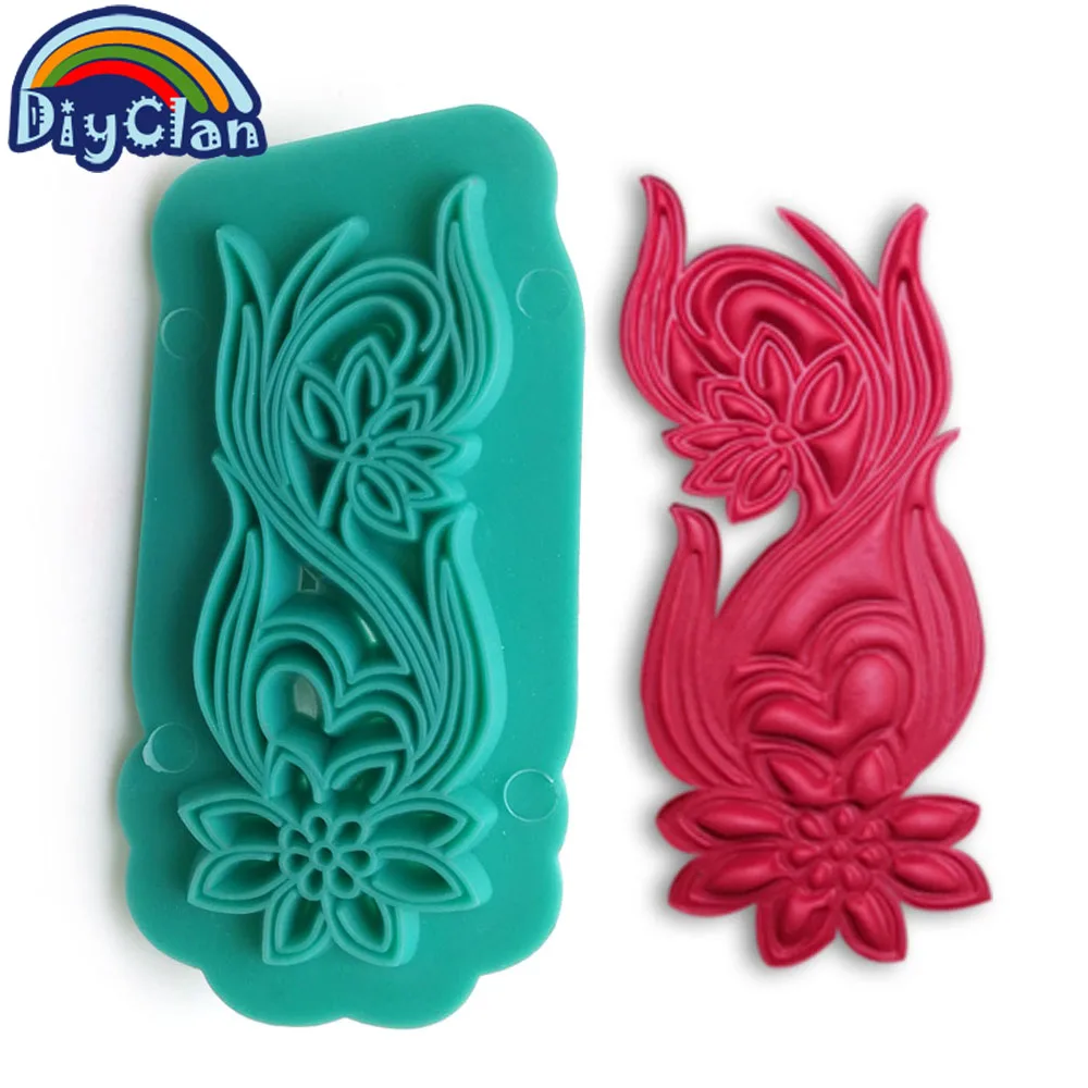 3 шт./компл. Пластик цветок тиснения торт Fondant(сахарная) сахарные печенья штамп декоративные резаки формы торт выпечки инструменты C0110