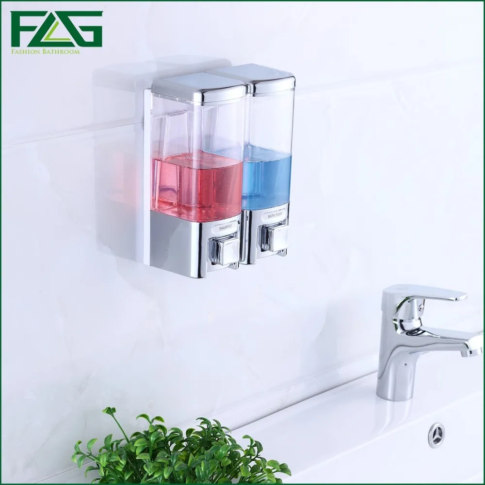 FLG 480*2 мл Европейский стиль двойной пластиковый дозатор жидкого мыла для