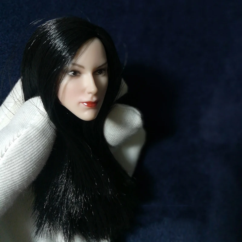 1/6 масштаб Shimohira reika голова Лепка черные длинные волосы для 12 дюймов тела|head sculpt|1/6