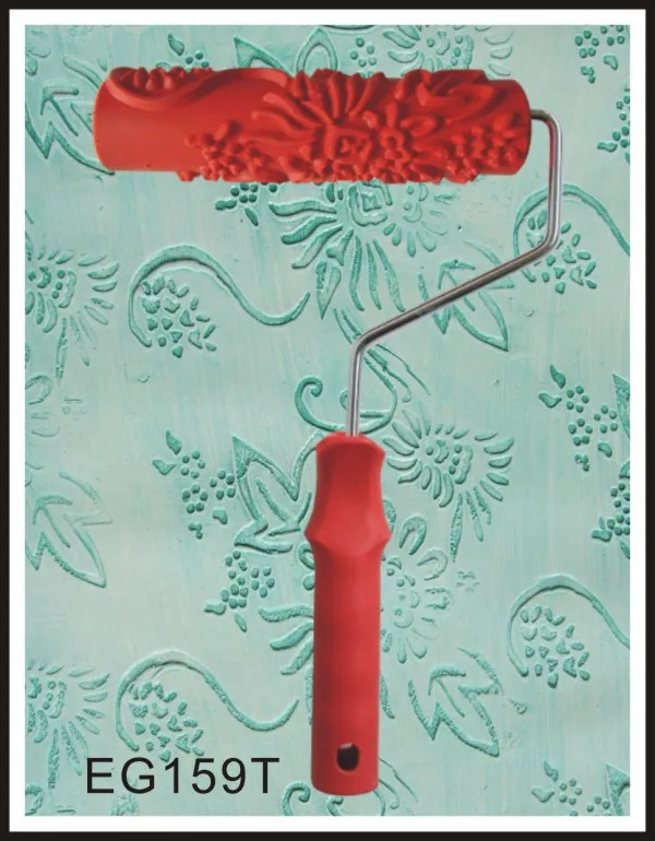 7&quot Rubber Roller Embossed Texture Pattern Paint Home Decoration Brush Background Wall Tool 7 Inch |