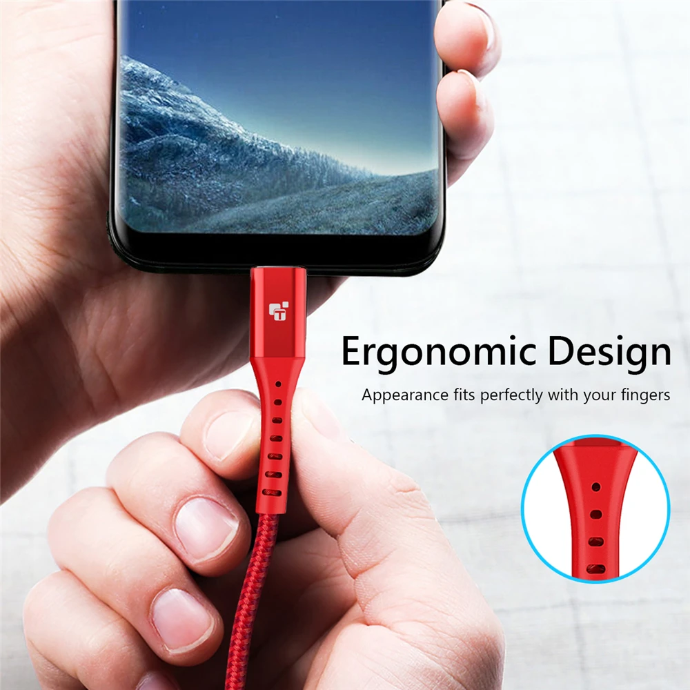 TIEGEM usb type-C кабель для samsung S9 S8 Быстрая зарядка type-C мобильный телефон зарядный провод USB C кабель для Xiaomi mi9 Redmi note 7