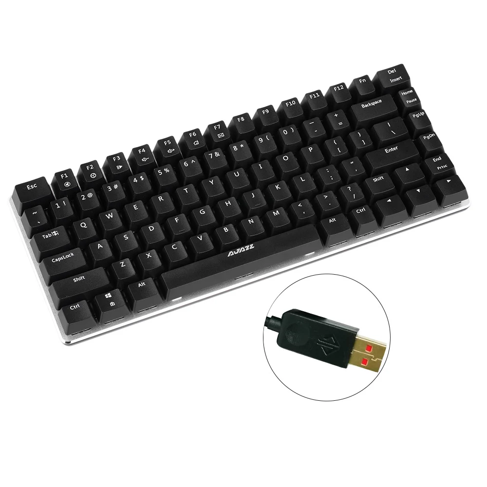 Клавиатура AJAZZ AK33 Механическая игровая цветная LED RGB клавиатура 82 клавиши
