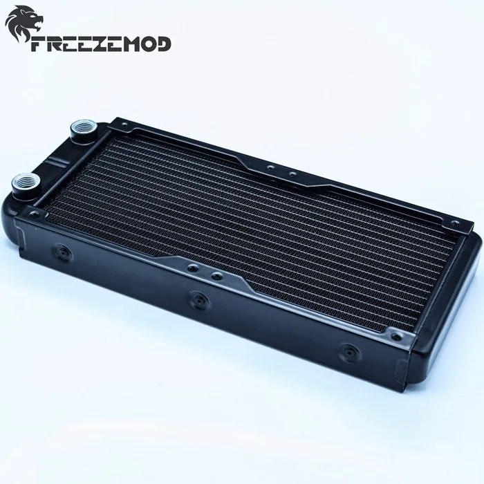 FREEZEMOD 240 мм алюминиевый компьютерный жидкостный теплообменник с резьбой радиатора для 2*12 см вентиляторов. SR-L240G14