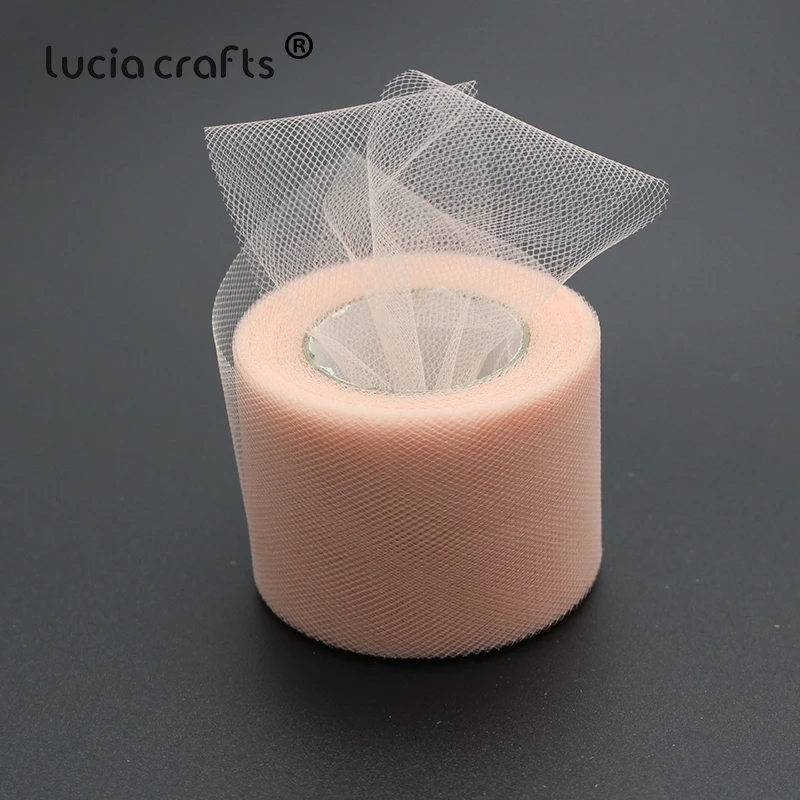 Lucia Crafts 25 ярдов органза шифон тюль рулон катушки 5 см Ткань Свадебный декор