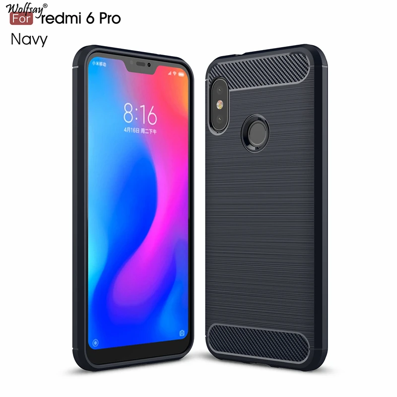 Wolfsay противоударный чехол для мобильного телефона Xiaomi Redmi 6 Pro Чехол мягкий TPU