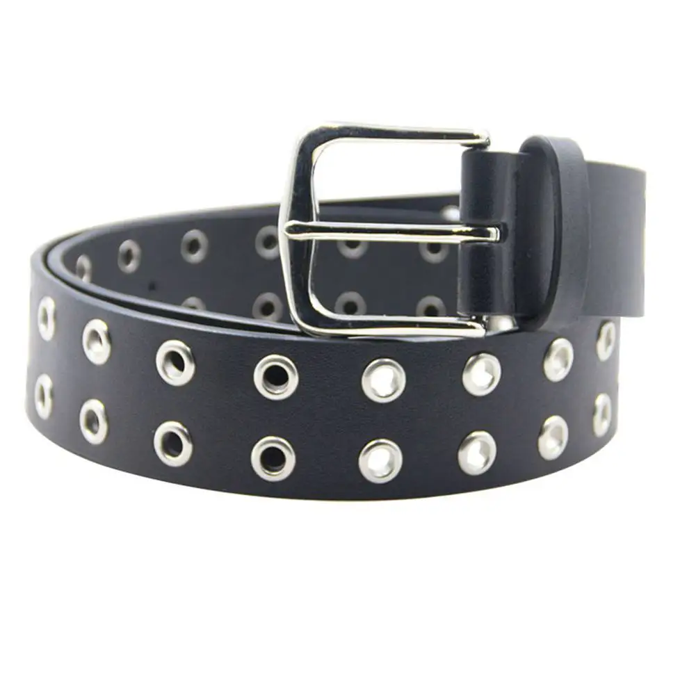 Поясной ремень с d образной пряжкой модный 2 ряда втулок Повседневный панк