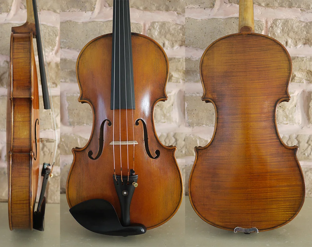 Модель скрипки от Antonio Stradivarius, ручная работа, 171" Почва", античный лак, чехол для скрипки, бант и канифоль, № 2650
