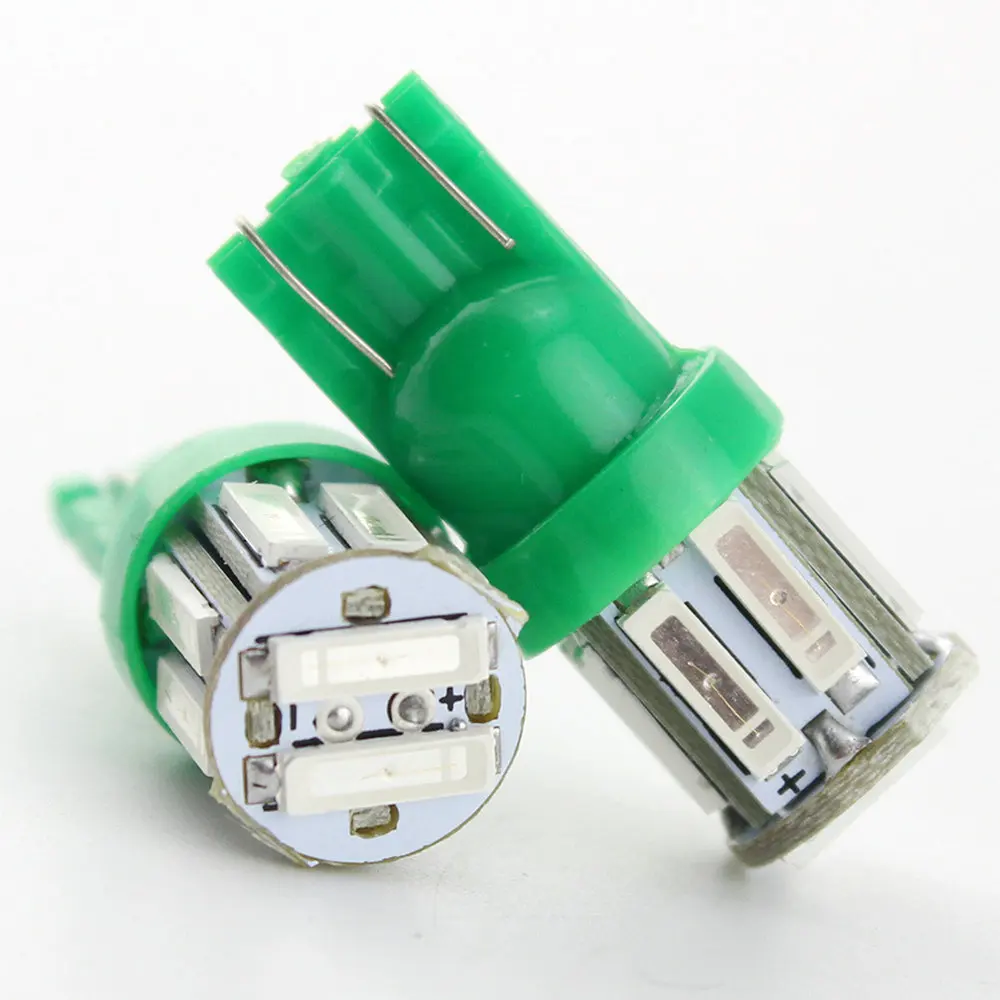 50 шт./лот T10 194 168 7014 10 SMD W5W светодиодов автомобильные дверные фонари 12 в 7000K