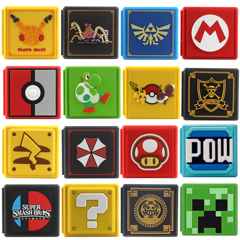 2020 Latest Nintendoswitch game card case Box Protective Cover for Nintendo Switch Gaming Accessories 12in1 | Электроника