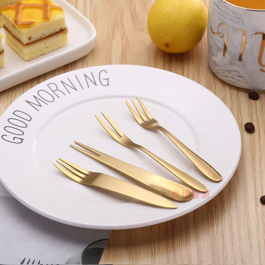 1 шт. набор вилок из нержавеющей стали Корейская красочная Десертная Вилка с