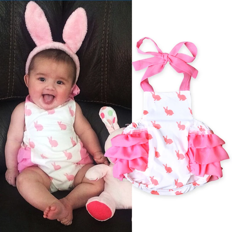 Комбинезон для новорожденных без рукавов с кроличьими ушками | Детская одежда и