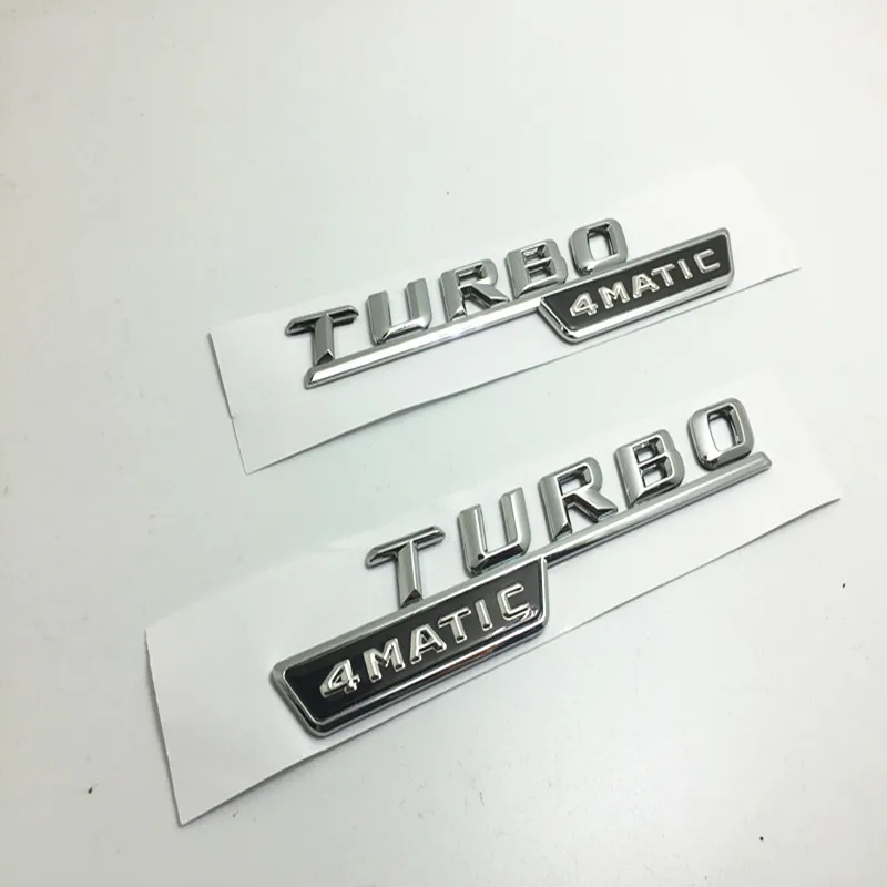 Хромированная наклейка 4matic для Mercedes Benz с логотипом Turbo эмблема автомобиля