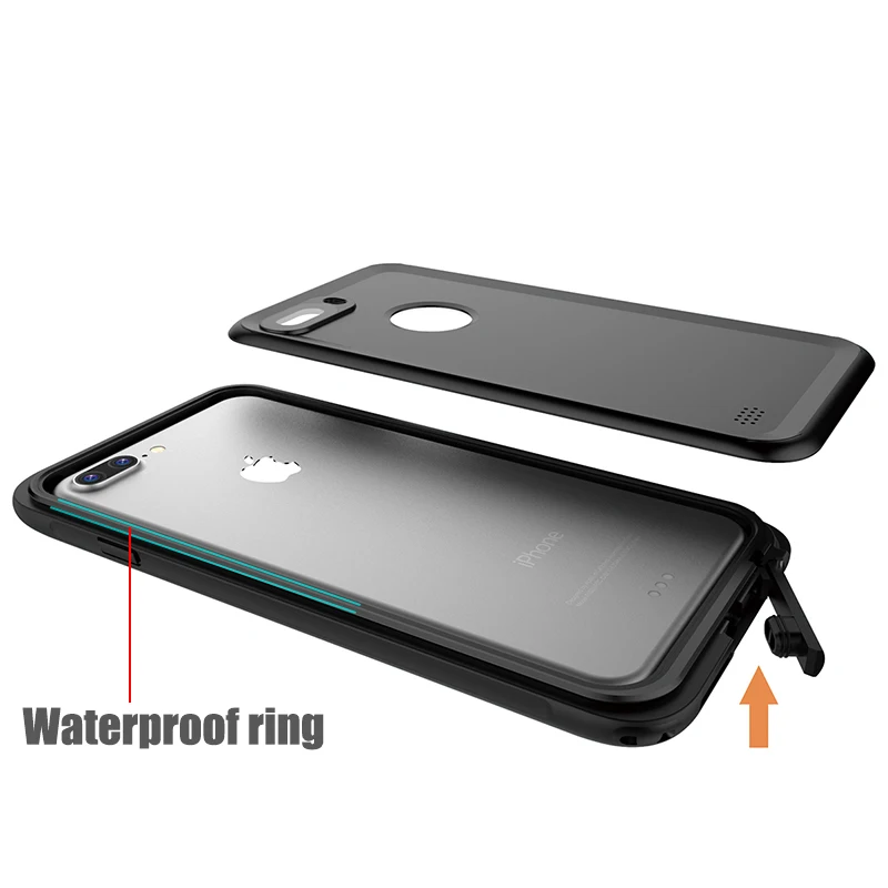 BFOLLOW IP67 Водонепроницаемый чехол для iPhone 6 6S Plus/7 8 Plus/X Жесткий с кнопкой 360 Полный