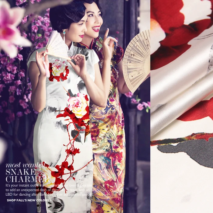 Африканские Восковые принты ткани Tissus Дженни фунт цифровая печать шелк Cheongsam