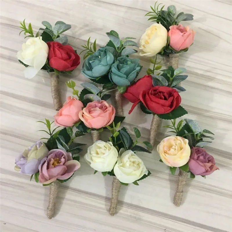 Бутоньерка сделай сам 8 цветов бутоньерка для жениха отверстие лучшего человека