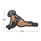 3D пластырь из ПВХ с изображением девушки-пистолета, американская армия, пластырь в стиле милитари, пластырь с забавным крючком для девушек, пластыри из резины, Прямая поставка