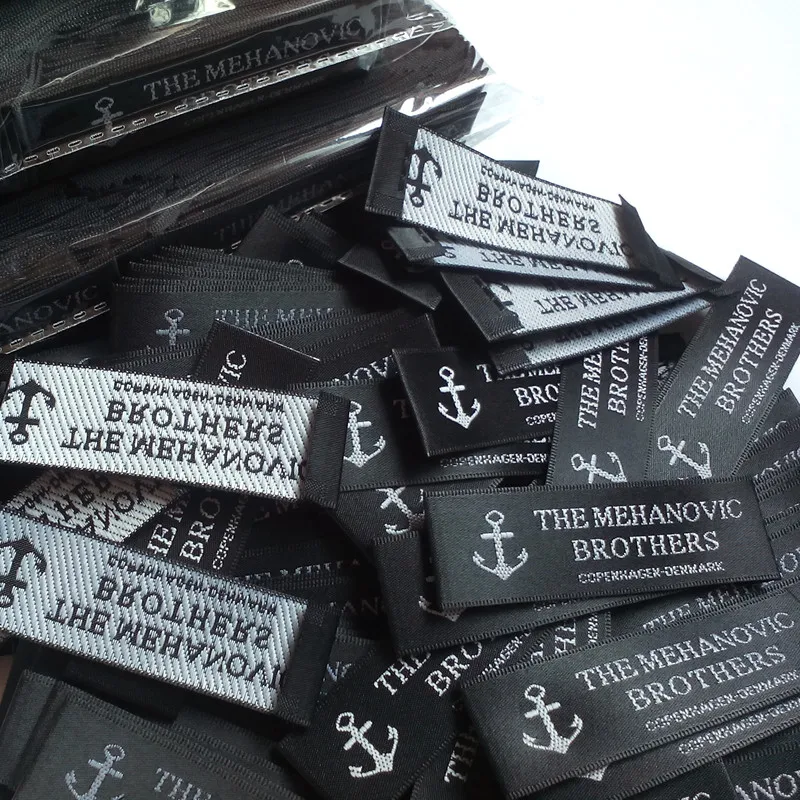 1000 шт пользовательские Дамасские тканевые этикетки для