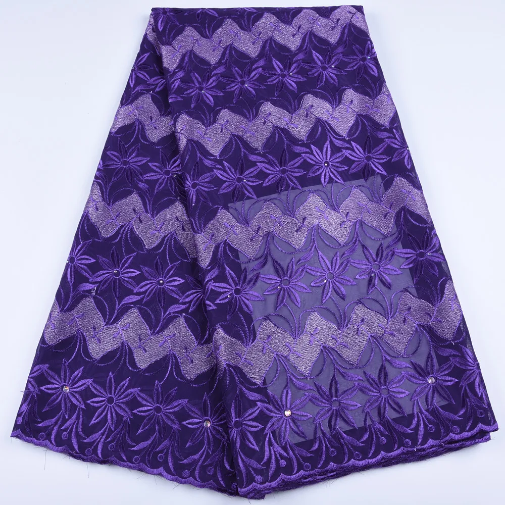 

Latest African Lace Fabric Swiss Voile Lace In Switzerland High Quailty Nigeria Dry Lace Fabric With Stones For Women DressA1672