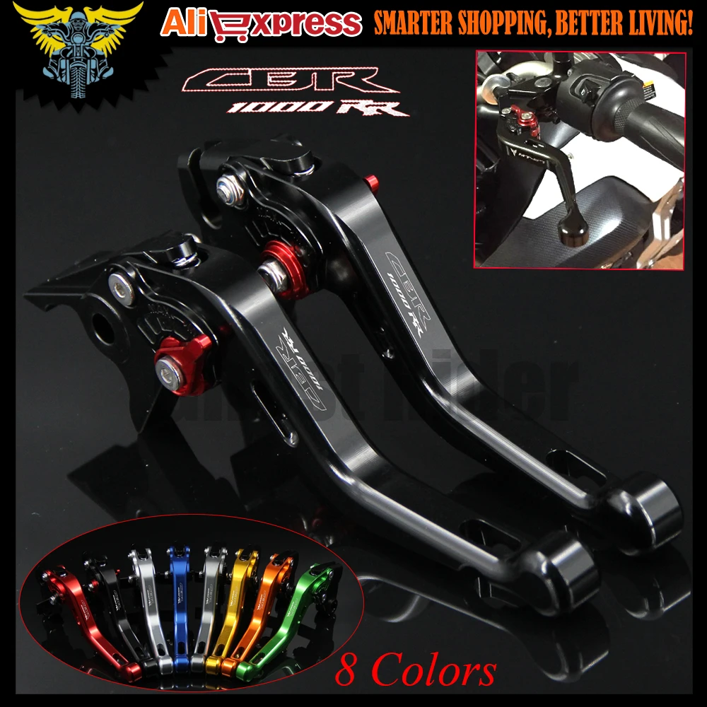 8 цветов с логотипом (CBR 1000RR) черный для Honda CBR1000RR 2004 2005 2006 2007 ЧПУ 2 пальца короткие