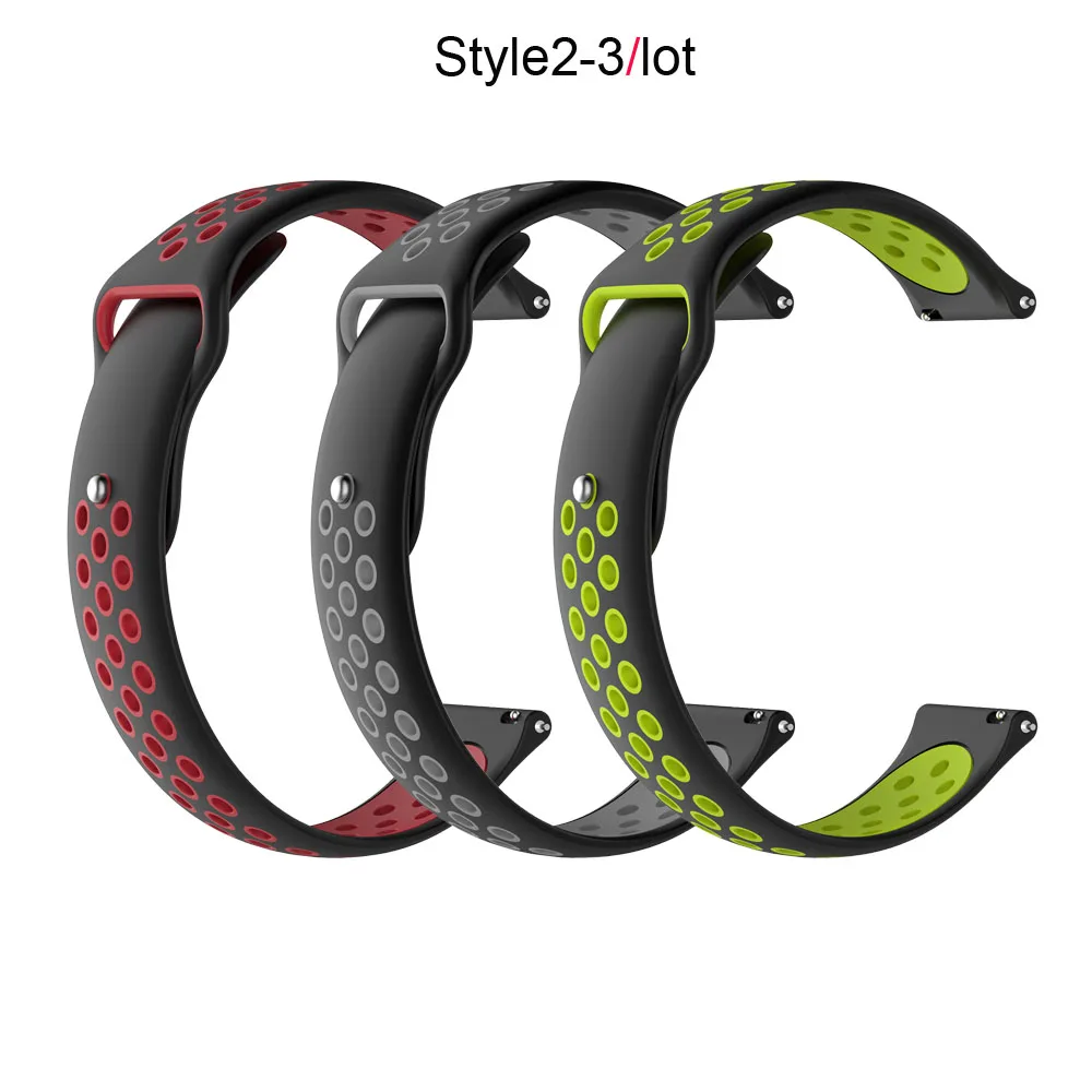Just Style2-3 Pieces 20 мм Браслет Для Xiaomi Amazfit Bip ремешок для часов Amazfit GTS браслет Amazfit GTR 42 мм металлический ремешок из нержавеющей стали - Цвет: Just Style2-3 Pieces