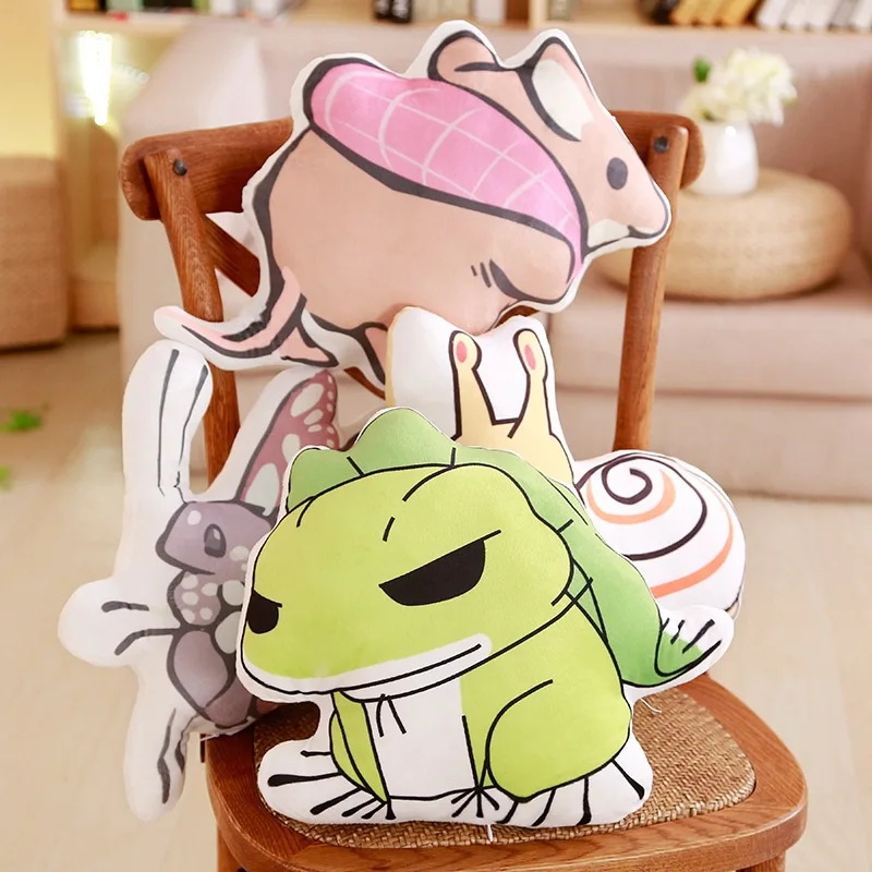 Japan Kawaii Casual Game Plush Pillow Ctue Travel Frog Stuffed Soft Animal Sofa Cushion Boy Toy Dolls for Baby Kid Birthday Gift | Игрушки и