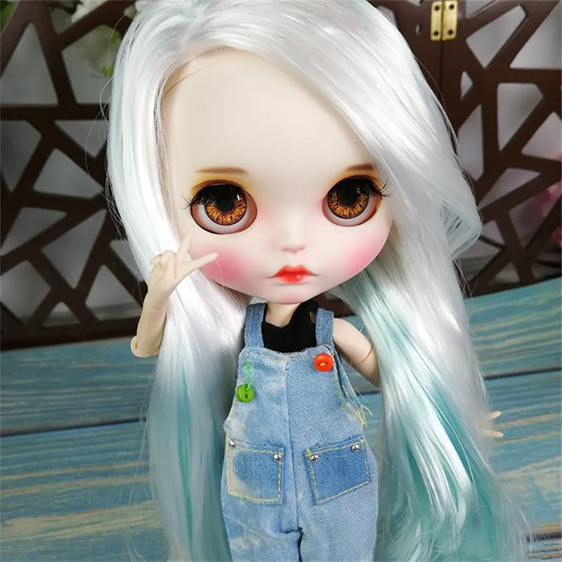 30 см 12 ''BJD кукла с серебристыми волосами парик и одежда Blyth Body Joint девушка кукла для продажи свободно лицом вверх и одеваться девушка подарок