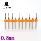 0,8-2,85 мм Карбид вольфрама Pcb бит 10 шт. деревообрабатывающий металлический фрезерный станок с ЧПУ Железный алюминиевый сверлильный Инструмент Мини гравировальный станок