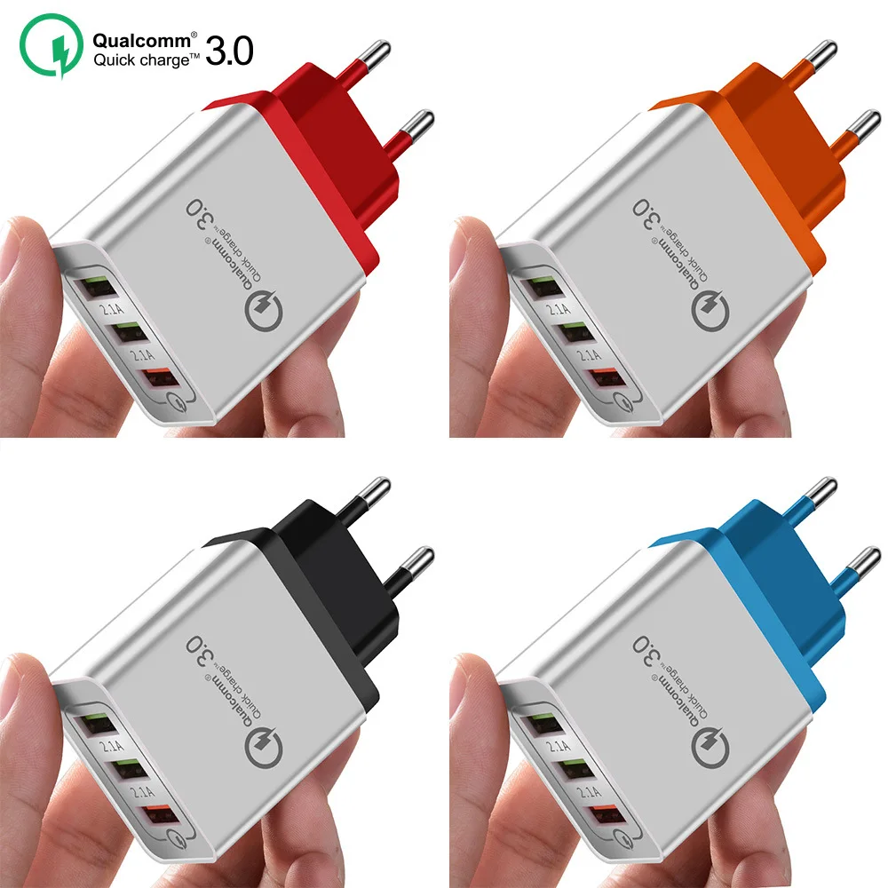 USB Зарядное устройство быстрой зарядки 3.0 для iPhone X 8 7 iPad Fast Wall Samsung S9 Xiaomi mi Huawei Мобильный телефон on.