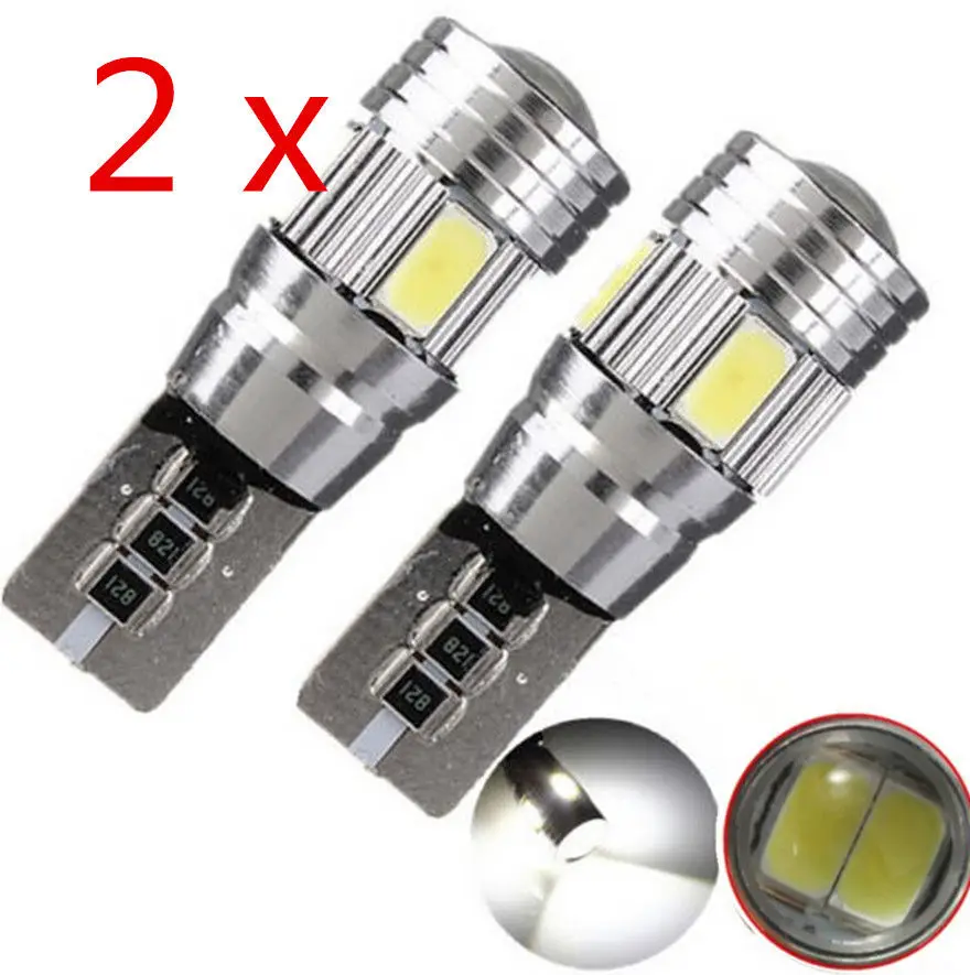 2 шт. 5630 Светодиодный автомобильный светильник 6 SMD HID боковой клиновидный