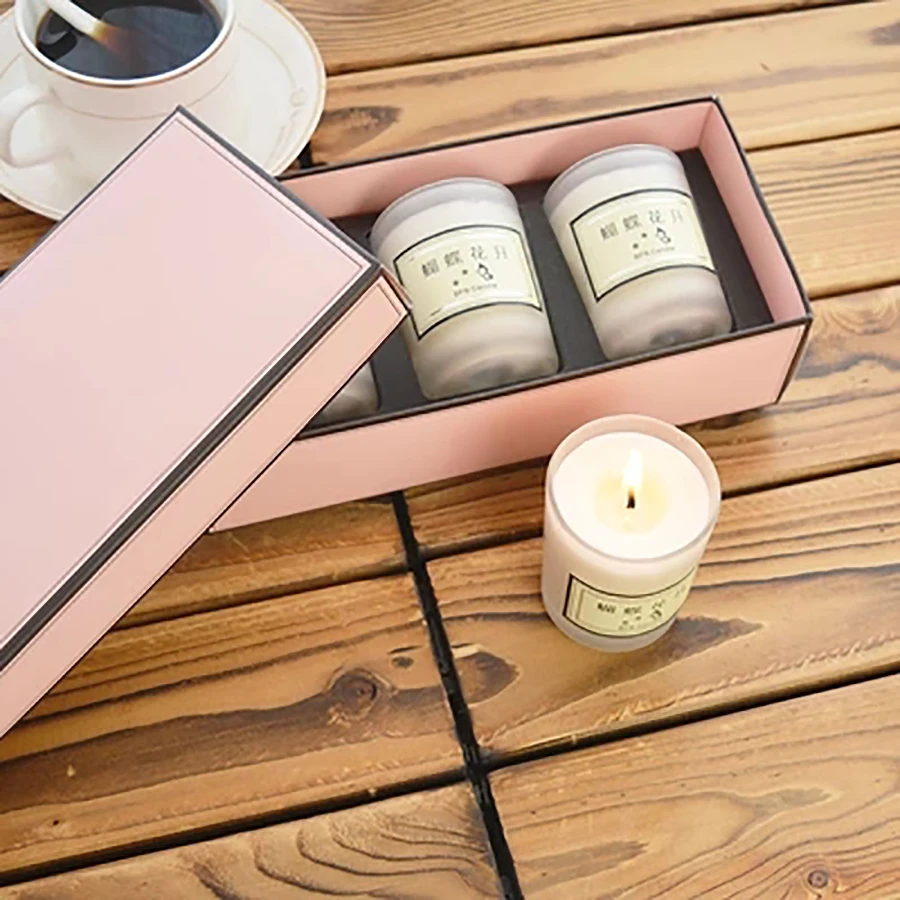 3 шт. Арома Свадебная вечеринка белая свеча банка подарок Воск чай свет день