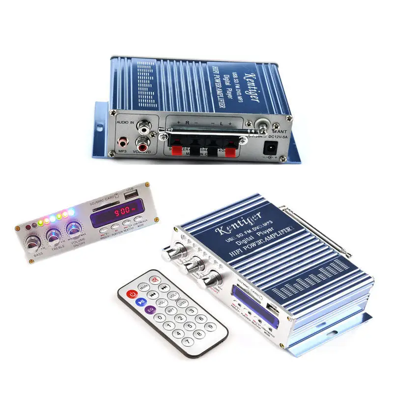 20 Вт 12 В 2CH мощный Hi-Fi аудио стерео усилитель AMP для автомобиля дома MP3 FM |