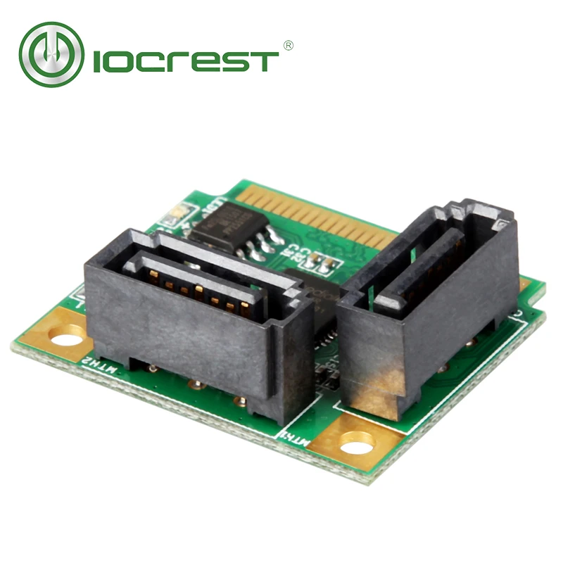 IOCREST Mini PCI Express 2 внутренняя SATA III ( 6 ГБ/сек.) RAID ASM1061R карта контроллера 3 0 Гбит/с порты
