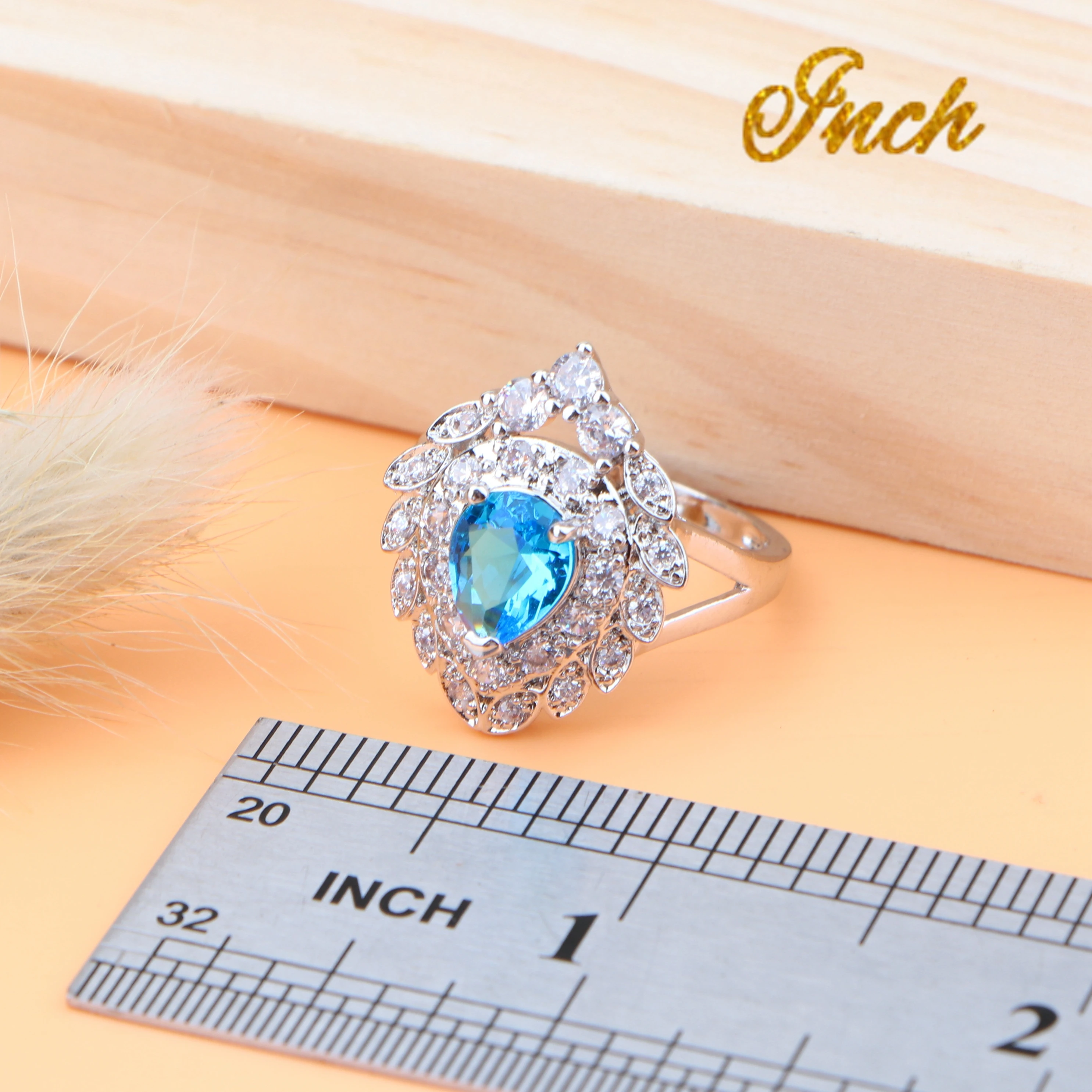 Zirconia Bridal Jewelry Sets Silver 925 For Women Costume Wedding Bracelet Earrings Pendant Rings Necklace Set Gift Box | Украшения и