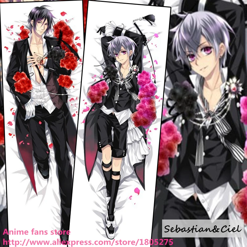 

Классный японский аниме черный дворецкий Себастиан Микаэлис и Ciel фантомхайв Наволочка декоративная обнимающая наволочка для тела