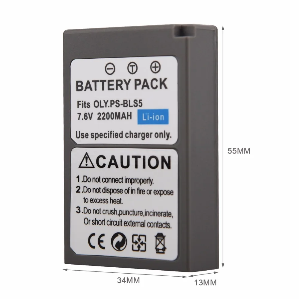 2x BLS-5 BLS5 2200mAh аккумулятор+ Автомобильное зарядное устройство+ адаптер EU для Olympus OM-D E-M10, Mark III, Mark II, PEN E-PL2, E-PL6, E-PM2, Stylus 1