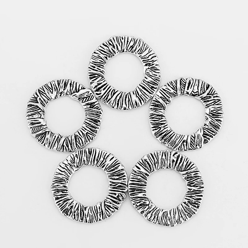 

4pcs Tree Ring Cerne Open Hole Charm Pendant For DIY Jewelry Fitting ACC