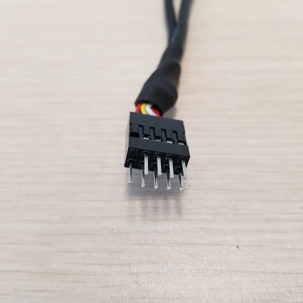 Двойной USB A штекер к ПК Чехол Внутренний 9 контактный разъем Dupont адаптер Y