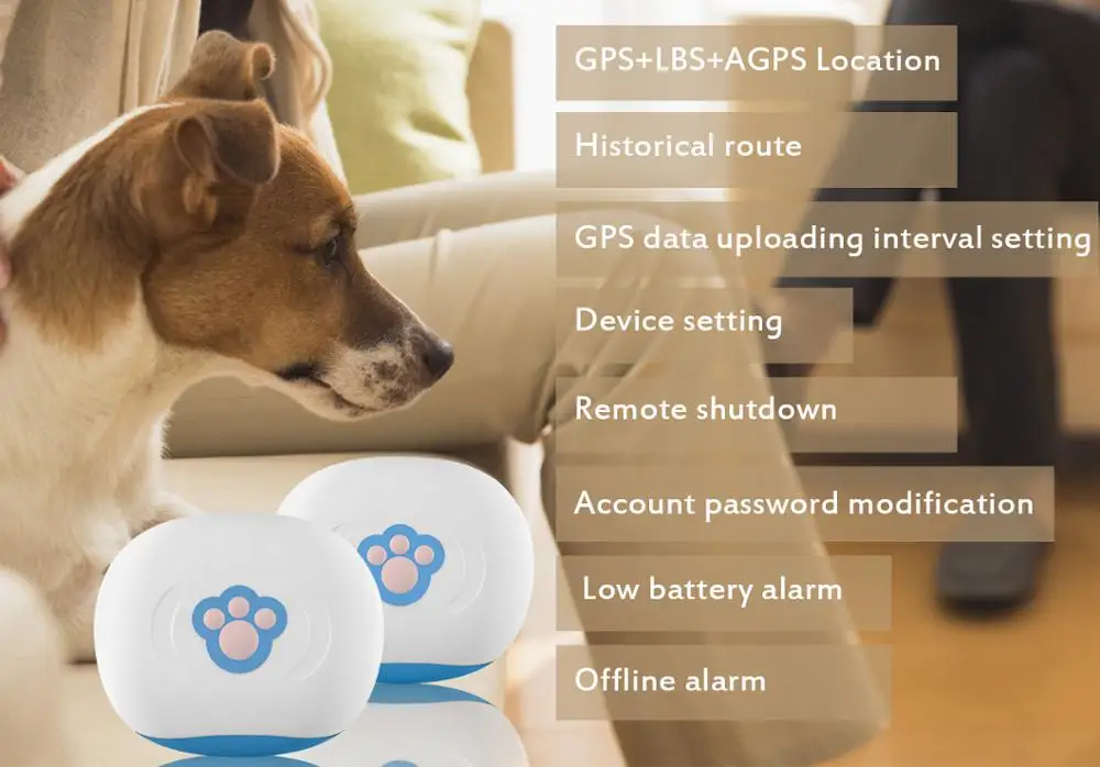 Smart MiNi Pet gps LBS следящее устройство ошейник водонепроницаемый IP67 для собаки кошки