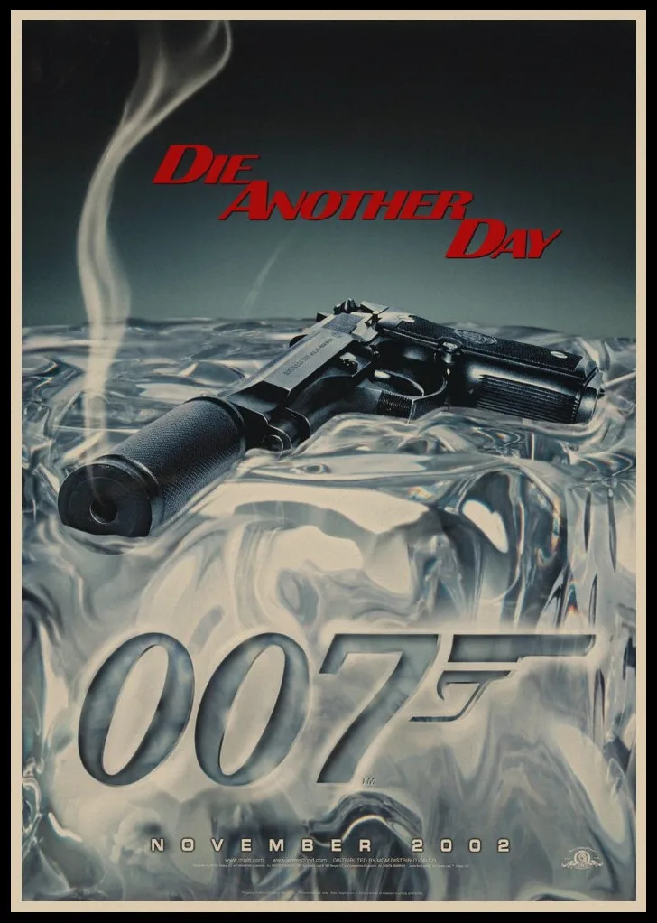 Серия 007 James Bond /Pierce Brosnan Классические фильмы/украшение для дома/постер из крафт