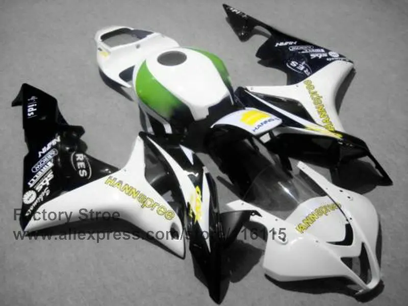 Новый Белый Черный литье под давлением для обтекателей HONDA CBR 600 RR 2007 2008 детали
