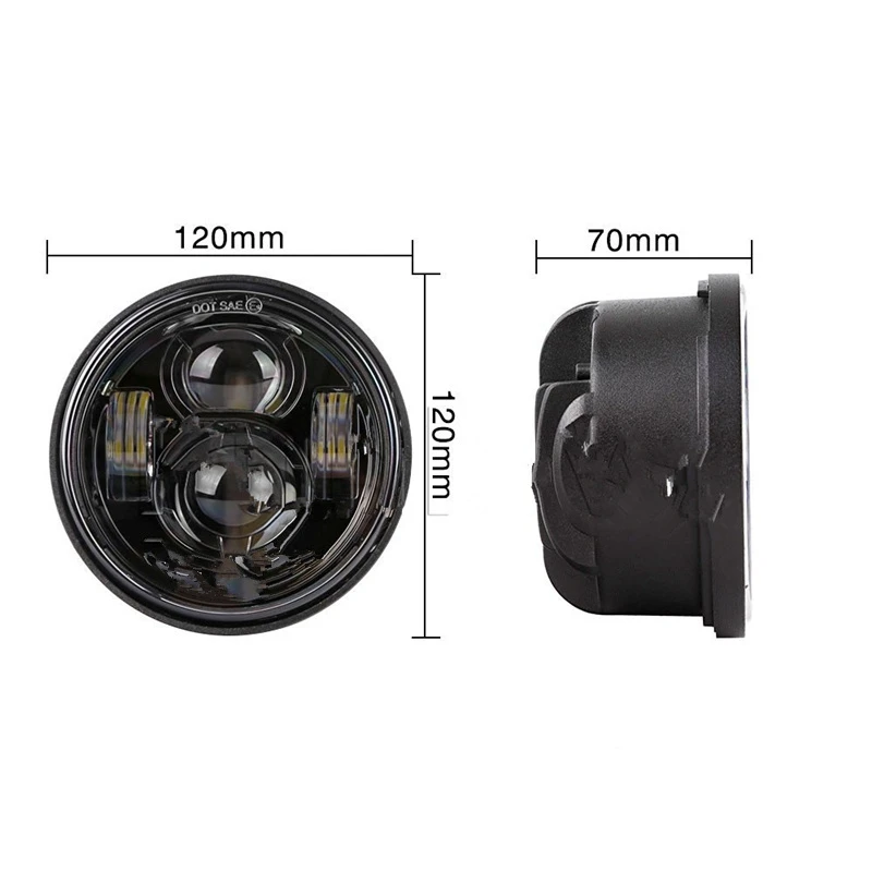 Новинка для Harley Motos светодиодный налобный фонарь 5 &quotкруглый Dyna Fat Bob FXDF CVO FXDFS