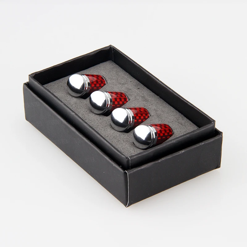 4 шт. колпачки для клапанов колес из меди и углеродного волокна автомобильных шин