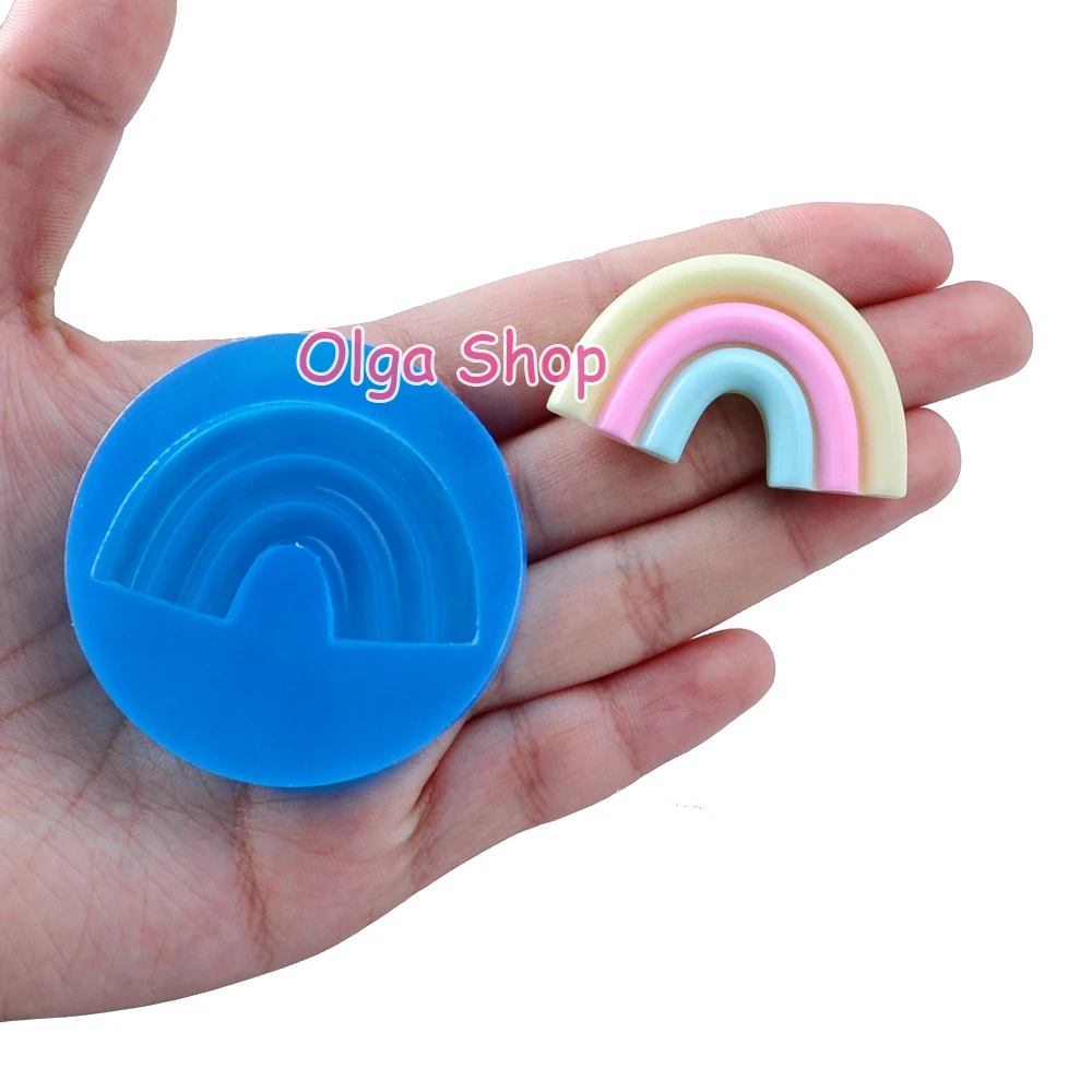 PYL681 44 4 мм Радужная силиконовая форма-Sugarcraft Fondant Candy Making Gum Paste Chocolate смоляная глина