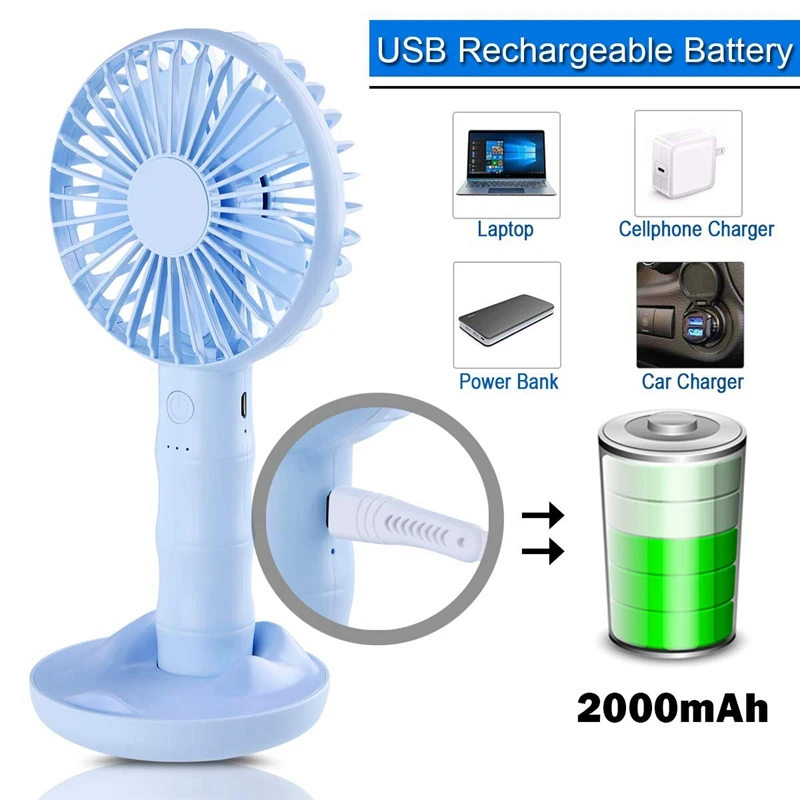 Портативный вентилятор небольшой портативный с Usb перезаряжаемой батареей