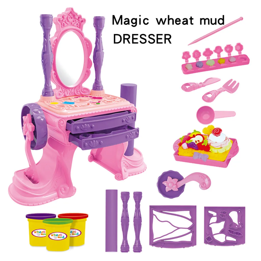 

Plasticine 2019 TOP Table Colorful Mud Set Children's Puzzle DIY Makeup Table Play House Toys 5.14
