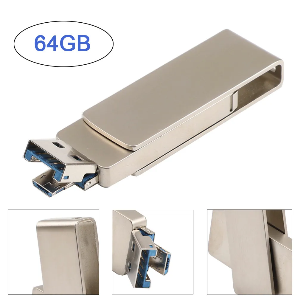 USB 3 0 64 Гб флэш накопитель памяти OTG и двойного назначения U диск 80 МБ/с./с 4 11|USB-хабы|