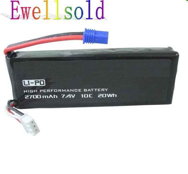 

7.4V 2700mAh lipo battery for Hubsan H501C H501S X4 RC Quadcopter Drone spare parts 7.4V high capacity EC2 Plug 10C 20WH battery