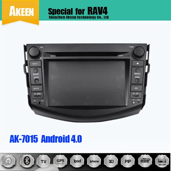 Car Radio DVD Player for TOYOTA RAV4 In Dash Touch Screen Android 4.0 3D Build-in GPS Bluetooth Ipod FM MP3 | Автомобили и
