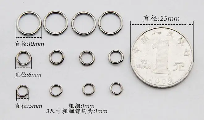 

1 Pack/lot Gunblack Color Single Split Rings Jewelry Connectors Open Jump Rings for DIY Bracelets Necklace Jewelry Accessories