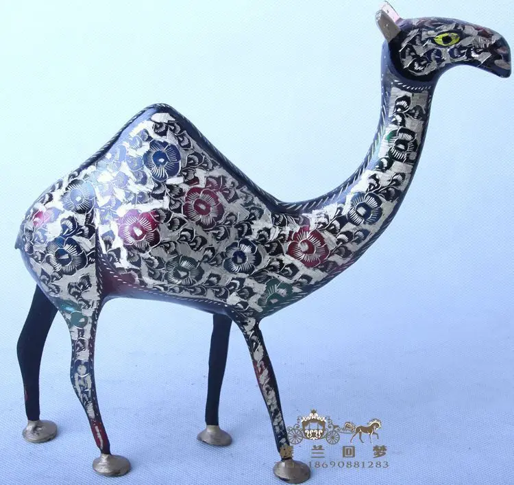 Пакистан бронзовую 12 дюймовый точка чистый черный цвет верблюд пустыня ремесла